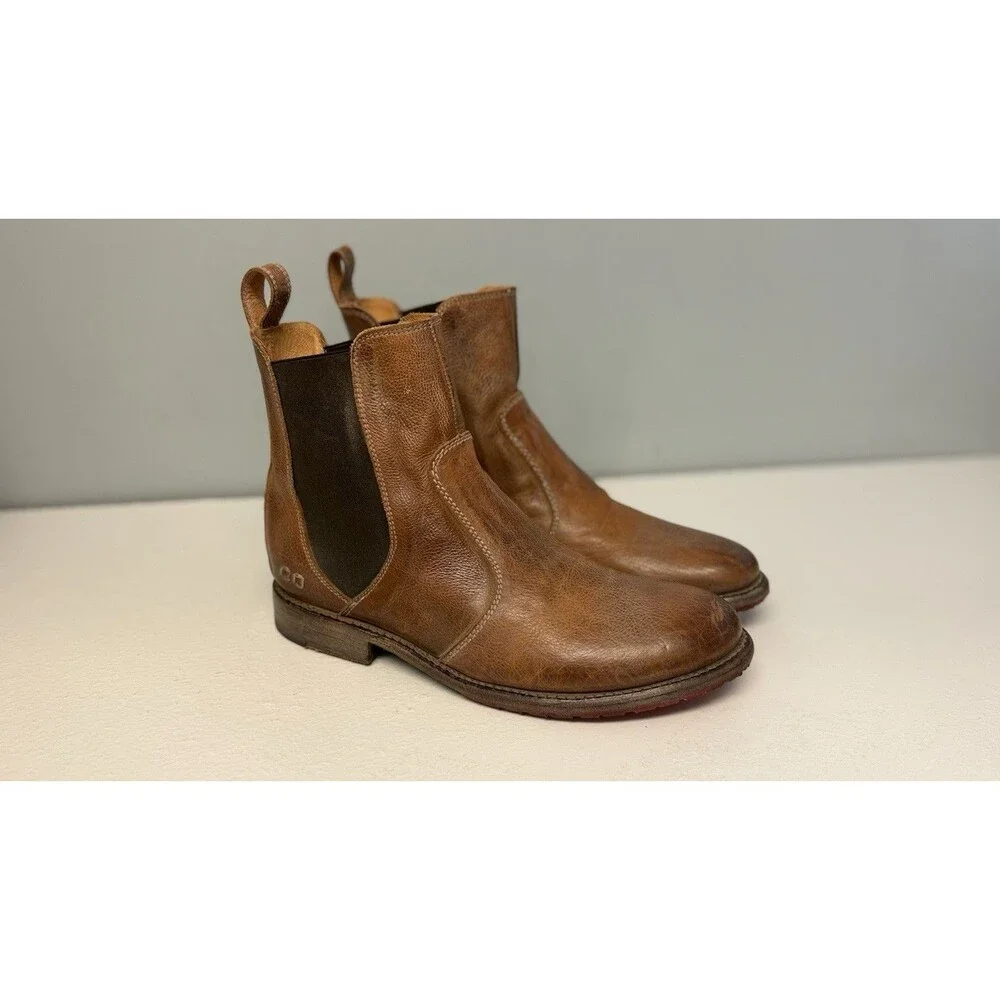 BED|STÜ Brown Leather Chelsea Boots | Size 8